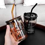 13oz/400ml Tumbler Water Glass, Cups with Straw and Lid Sealed Carry on for