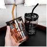 Buy cheap 13oz/400ml Tumbler Water Glass, Cups with Straw and Lid Sealed Carry on for Coffee, Iced Tea, Thick Wall Insulated Glass from wholesalers
