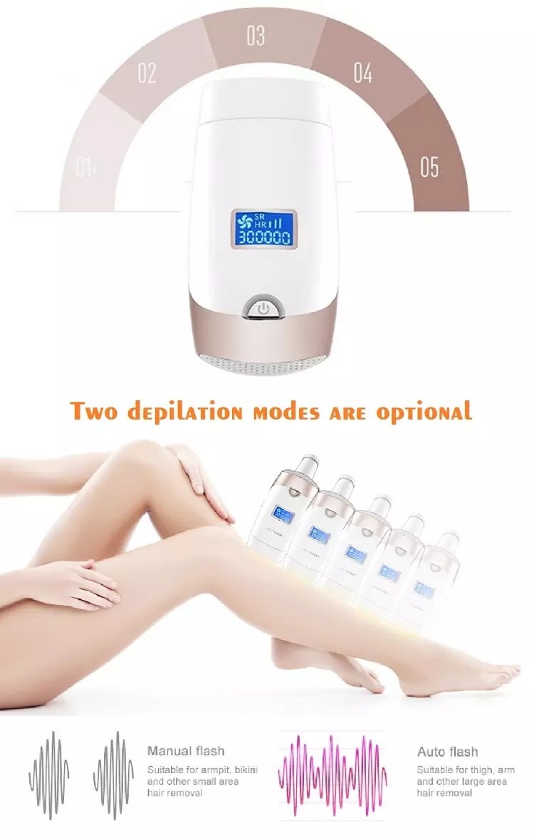 Pulse Rate 3.5 Sec 300000 Flash IPL Laser Hair Epilator