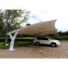 Buy cheap Fire Resistant Powder Coated Membrane Structure Roof Car Sun Shade Carport from wholesalers