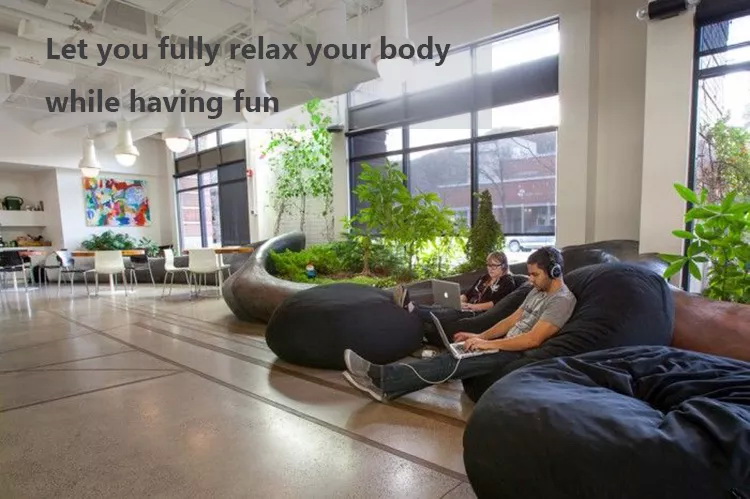 Outdoor 7Ft Giant Bean Bag Lounge Chair Soft Faux Fur Fabric EPS Fill