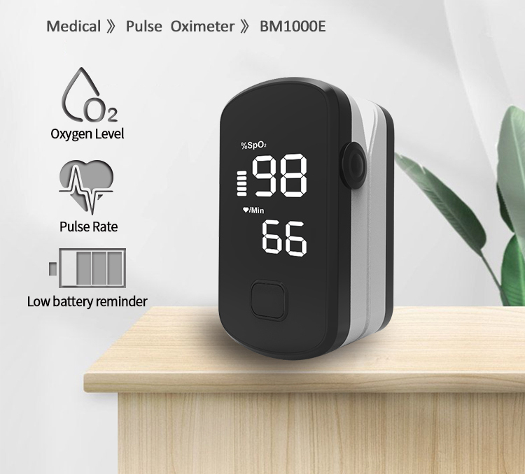 Rechargeable Finger Pulse Oximeter CE Spo2 Monitor For Home Hospital