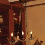 Loft Rope Chandelier Dining room Wave Industrial Edison Lamp black flash vintage