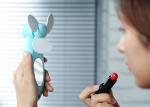 High Powered Small Battery Operated Fan LED Mirror Plastic Summer Electric Type