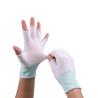 Buy cheap Lint Free Seamless Knit Half Finger Cleanroom Glove Liners Thin And Comfortable from wholesalers