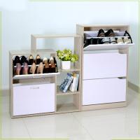 Buy cheap KD package Drawable 93cm Oak Wooden Shoe Rack Cabinet product