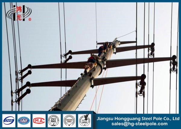 Buy cheap Steel Conical Hot Dip Galvanized Electrical Power Pole With Anchor Bolt Q345 from wholesalers