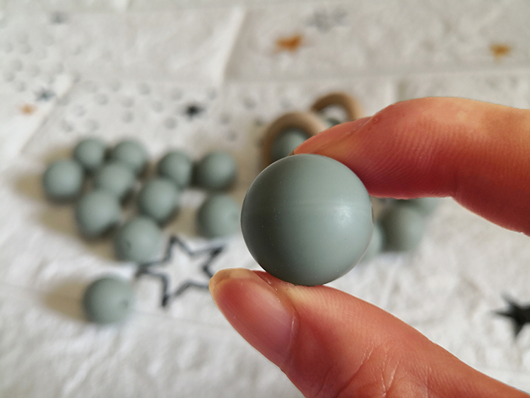 Round 19mm Silicone Beads Baby Silicone Teething Jewelry for Pendant