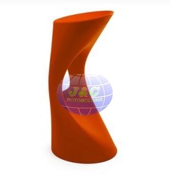 Modern Plastic Bar Stool Rotational Molding Furniture By Aluminum Rotational