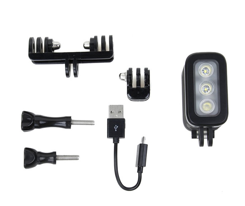 Gopro Accessories Camera led flash light Go pro Flash Light Night High Light For Gopro 4 3+ 3SJ4000 SJ5000 yi GP296
