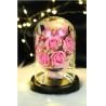 Buy cheap Valentine's Day gift for girlfriend practical creative soap rose glass cover ornaments advanced immortal flower birthday girl from wholesalers
