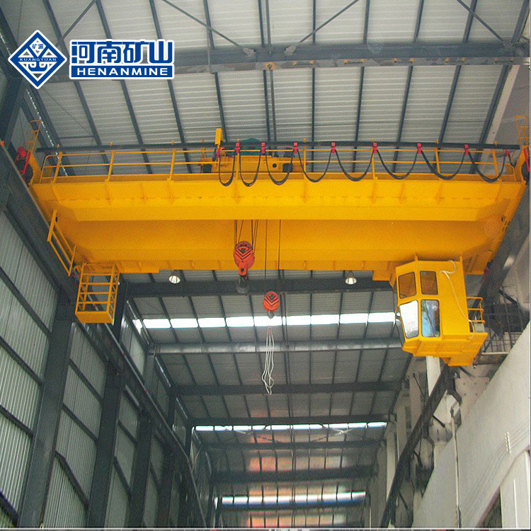 50 / 10T Span Double Hook Bridge Crane 18m QD Type Hanger