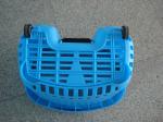 55L Plastic Shopping Basket With Handles OEM Unfolding