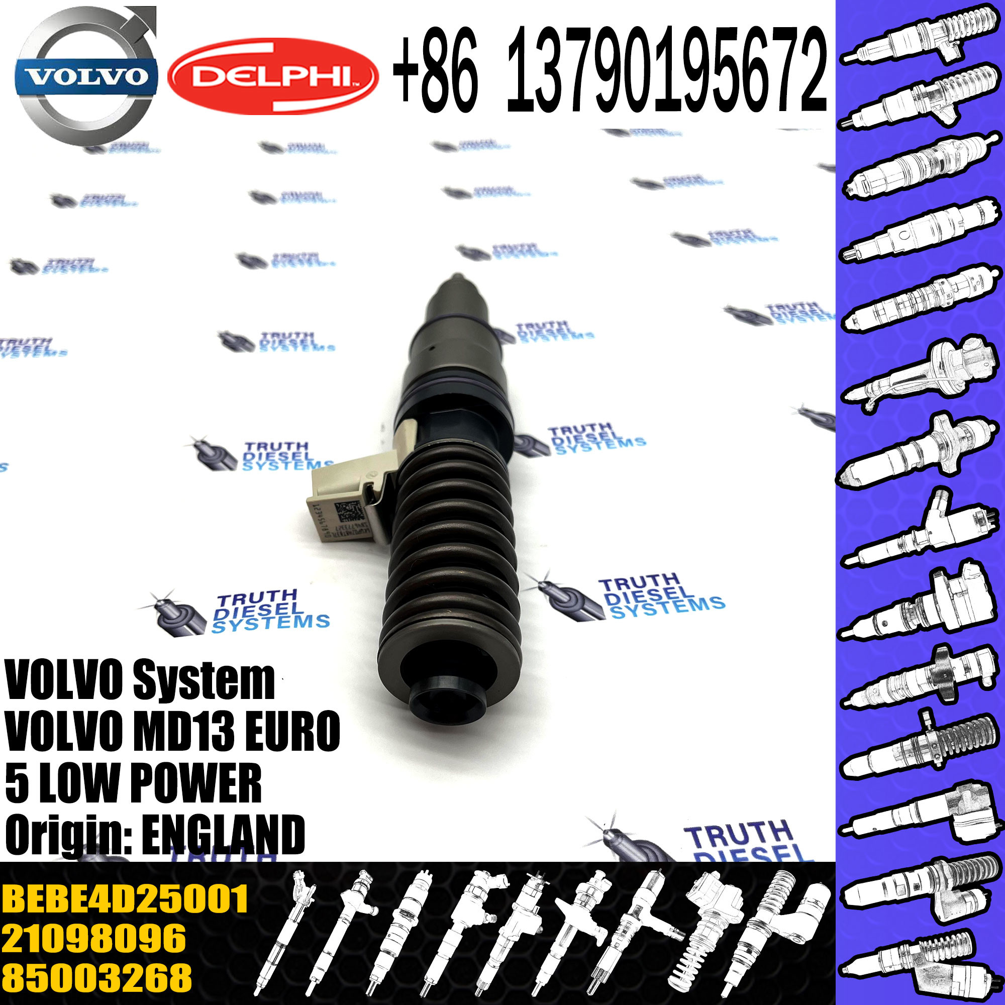 Common Rail Diesel Fuel Injector 21098096 BEBE4D23001 BEBE4D25001 for Engine Parts