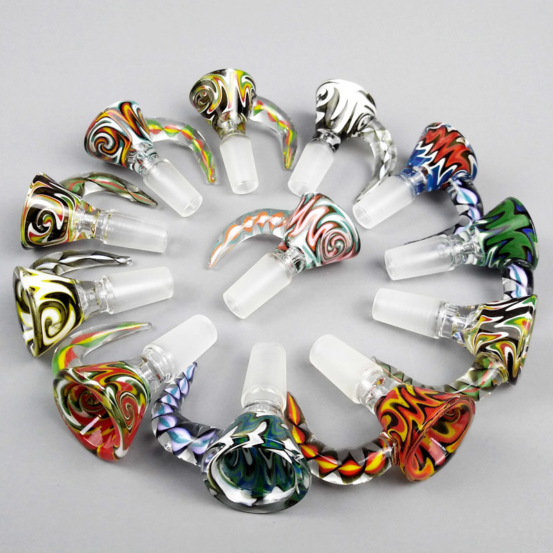 Beautiful male female glass pipe bowls Smoking Accessories for Bongs