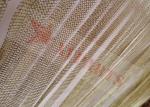 Gold Color Metal Fringe Curtain 0.53x3.81mm Chain Mail Wire Mesh For Space