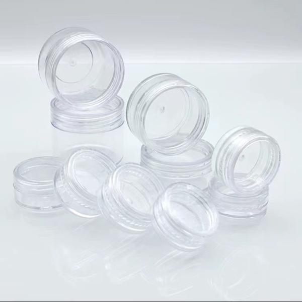 Buy cheap Transparent Cosmetic Plastic Cream Jar With Screw Cap from wholesalers