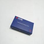 Buy cheap Small Size Lid And Base Bax Blue Usb Packaging Box With Black EVA Insert from wholesalers