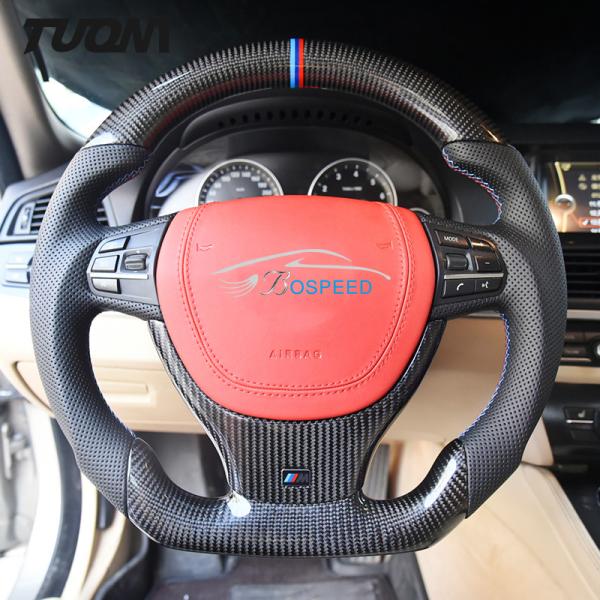 Buy cheap Leather Bmw 5 Series F10 Carbon Fiber Steering Wheel Car Accessories from wholesalers