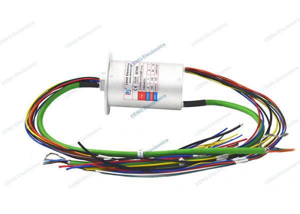 Buy cheap 1000M Gigabit Ethernet Slip Ring With Flange 300rpm Precious Metal from wholesalers