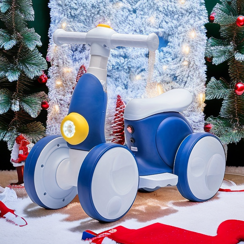 Battery-Powered Children's Balance Car with Remote Control and Bubble Blowing Function