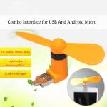 2016 New products 2 in 1 OTG micro mini usb fan for cell Phones and usb port