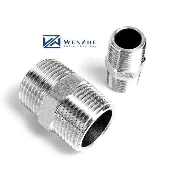 Buy cheap 1/4''--4.0'' Stainless Steel 201 304 316 Short Hex Thread Nipple for Hydraulic Bsp Npt Plumbing from wholesalers