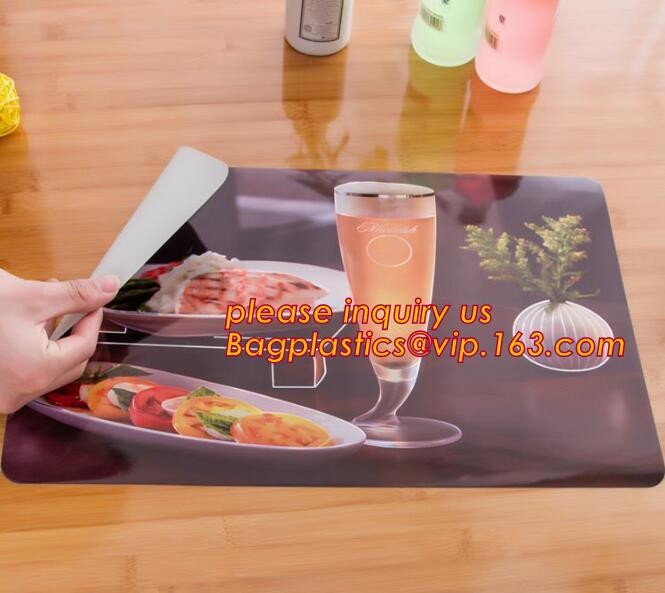 Wholesale price dining mat PVC Fabric silicone placemat table mat,tableware accessories round plastic placemat PVC water