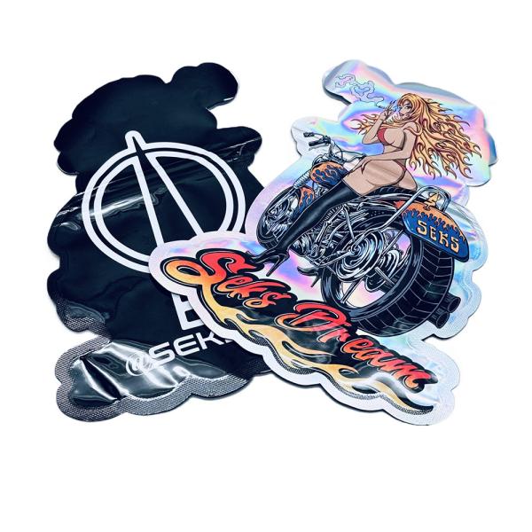 Buy cheap Plastic Special Shaped Bags Weed Mariguana Packaging Die Cut Mylar Bags from wholesalers