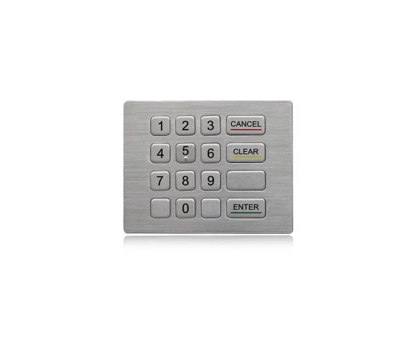 Water Proof And Vandal Proof Metal Industrial Keypad 16 Keys Compact Format ATM