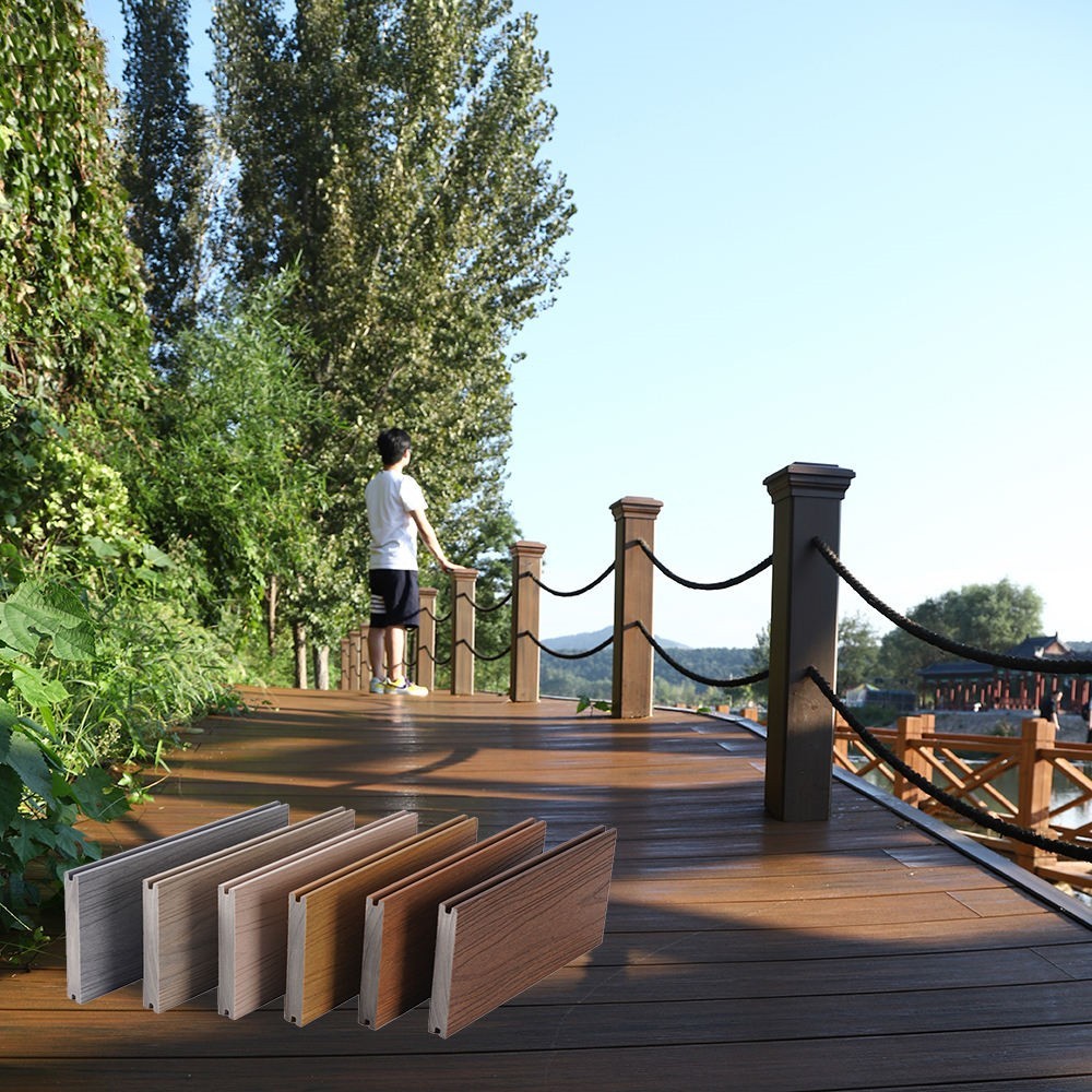 Anti UV Bamboo Porch Flooring Deck Wpc Exterior 11mm 22mm Fireproof