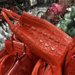 32x28x15cm Artificial Leather Fabric , Microfiber Crocodile Leather Bag