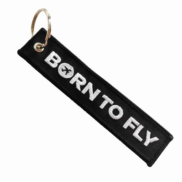 Buy cheap Travel Gift Keychain - Anti-Fade BORN TO FLY Embroidery / Waterproof Polyester & Custom Packaging from wholesalers