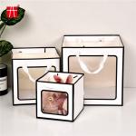 Custom Printed Black White Luxury Shopping Gift Paper Bag With Handle