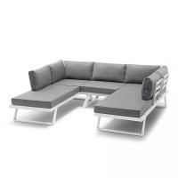 Buy cheap AJUNION Modern U Shape Outdoor Furniture Set Aluminum Frame Corner Lounge for product