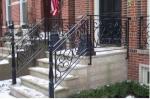 Powder Coating Decorative Welding Wrought Iron Handrails For Outdoor Steps Steel