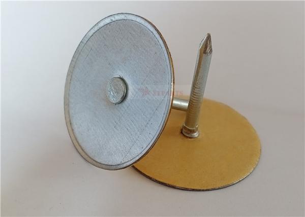 Carbon Steel Di-Electric Cup Head Pins For Fixing Fiberglass Insulation On Metal