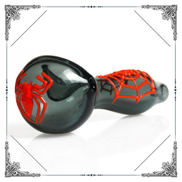 Buy cheap Hand Blown Glass Smoking Pipe Luminous Spider and Web Pipe 10cm from wholesalers