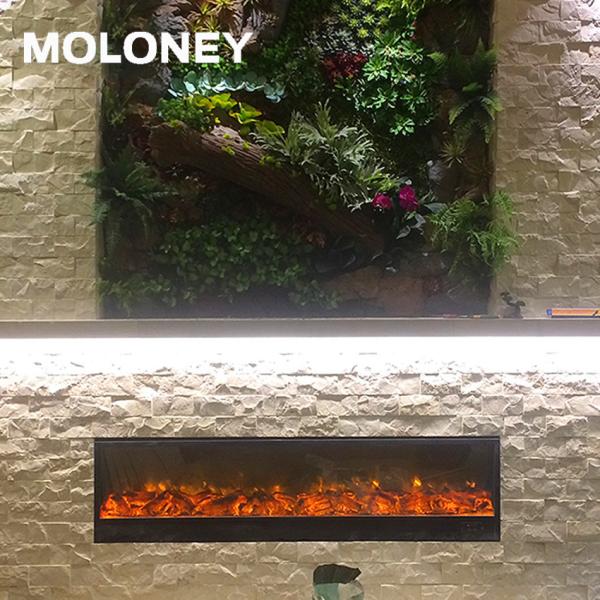 Buy cheap 70inch Fixed Glass Flush Mount Electric Fireplace Fire Simulation from wholesalers