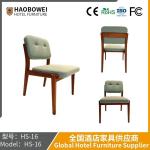 Haobowei Furniture Scandinavian Retro Real Wood Dining Chair Cloth Art Soft Bag
