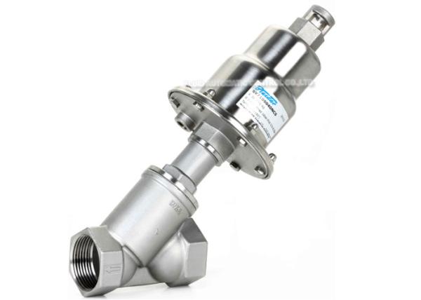 2/2 Way Stainless Steel Angle Seat Valve Polished Actuator Pneumatic Angle Seat
