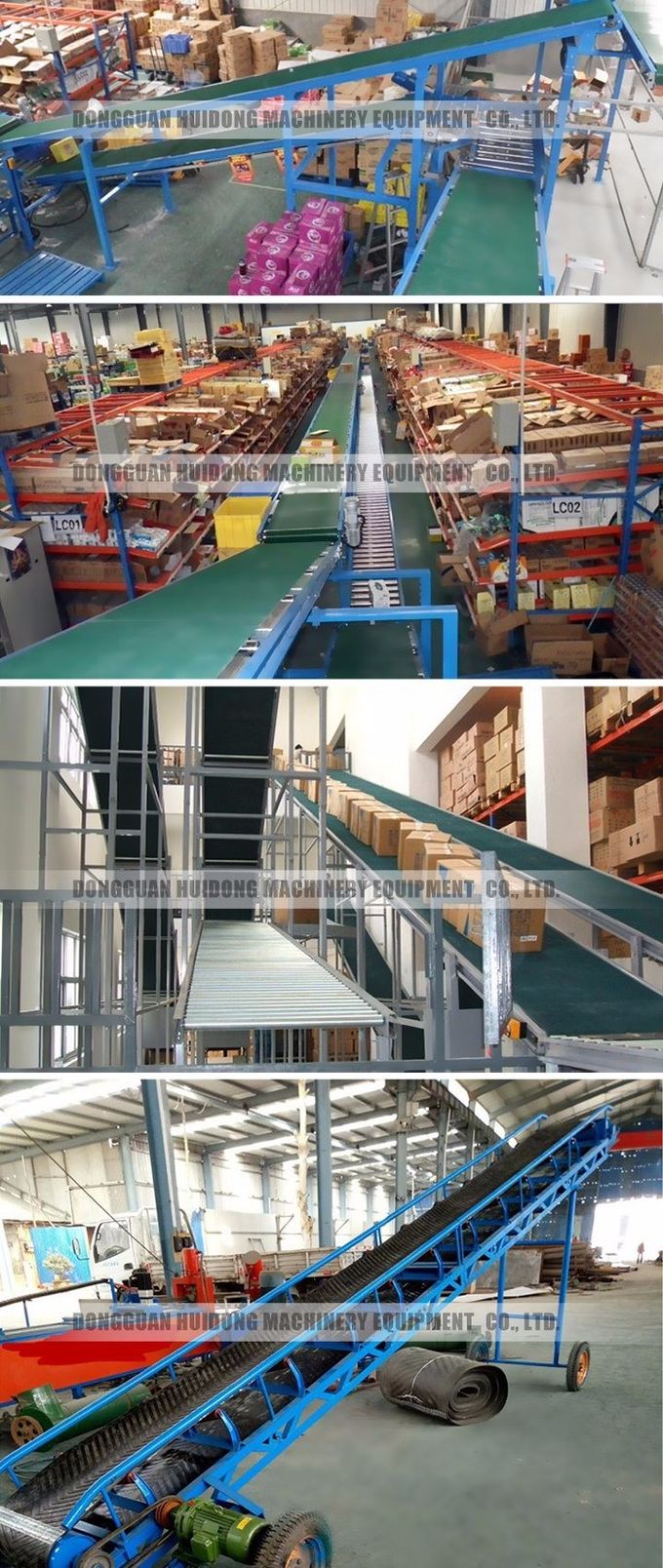 High Capacity Belt Driven Live Roller Conveyor , Food Industrial Conveyor Systems