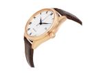 Rose Gold Mens 316L Stainless Steel Automatic Watch Collection Brown Leather