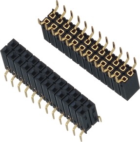 PA6T Female Header Connector H8.89 Single Row Dip Type Tin Gold Plated LCP