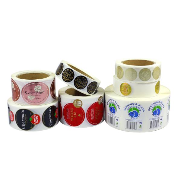 Buy cheap Waterproof Thermal Labels Printed Custom Round Logo Stickers from wholesalers