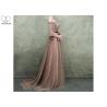 Buy cheap Gold Brown Princess Ball Gown Off Shoulder Long Tail With Puffy Ruffles Pleats from wholesalers