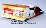 Gold Print Laminated Stand Up With Zipper Aluminum Foil Pouch,Organic Foods