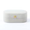 Buy cheap Luxury Jewellery Box Personalized Custom Gray Velvet Jewelry Packaging Wedding Engagement Double Ring Box from wholesalers