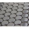 Buy cheap Antique Small Metallic Border Tiles , Stainless Steel Penny Round Mosaic Tile from wholesalers