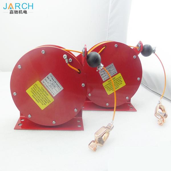 Buy cheap Retractable Nylon Coated Electric Cord Reel Industrial Rewind Static Grounding 50ft 100ft earthing reel drum from wholesalers